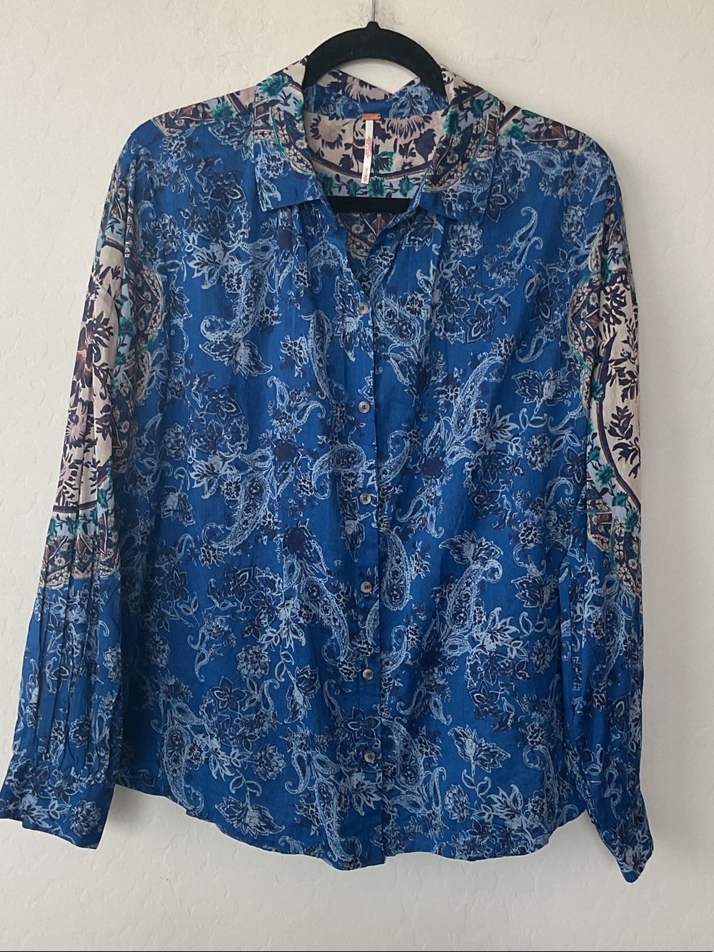 Free People NWOT Paisley Top